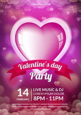 Poster template 2684, Valentine&#39;s Day, Valentine, party, Poster template