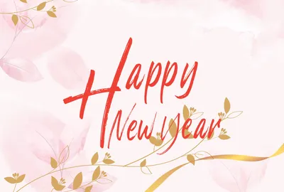 年賀状　ピンクの花, Red, pink, HAPPY NEW YEAR, New Year Card template