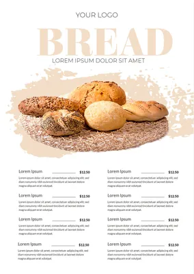 パンのメニュー, menu, Bread, Baker, Menu template