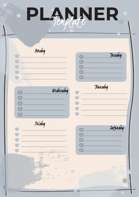 シンプルブルー, schedule, schedule, schedule, Planner template