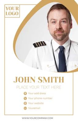 パイロットの身分証, pilot, Captain, Airlines, Business ID Card template