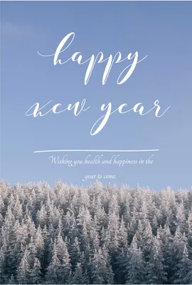 年賀状　景色, Greetings English, vertical, Horizontal writing, New Year Card template
