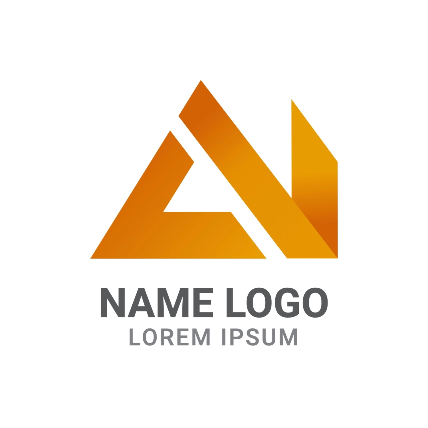 オレンジのAのロゴ, 単色, 作成, デザイン, ロゴテンプレート
