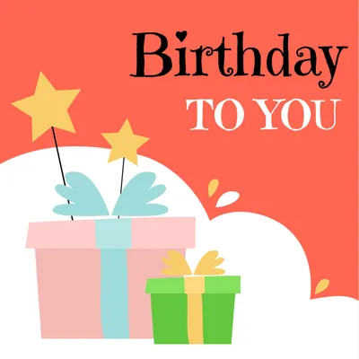 誕生日プレゼント　大きなギフト, birthday, Gift box, Birthday party, Birthday Card template