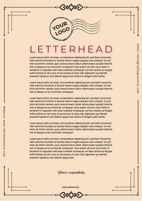 レトロなラブレター, Retro, Vintage, letter, Letterhead template