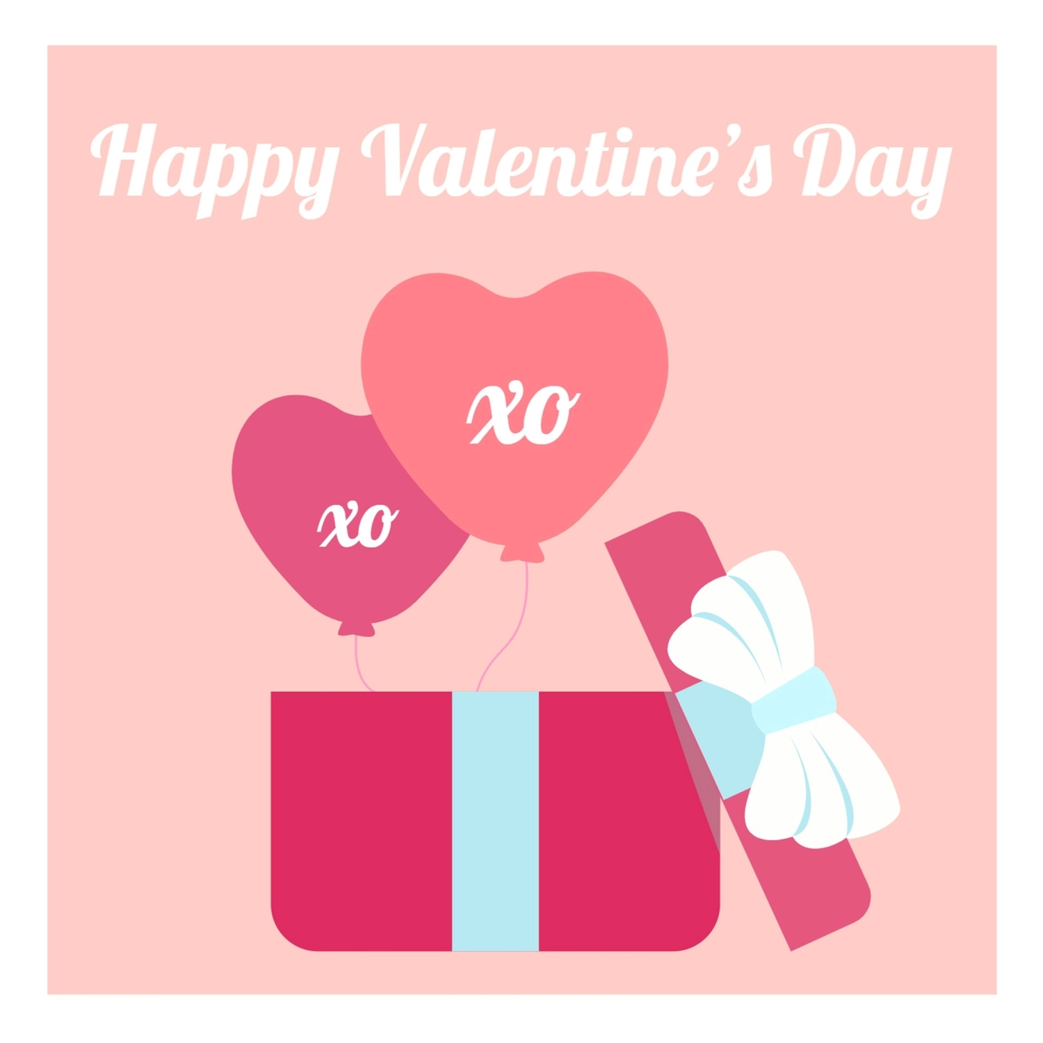 バレンタインデーグリーティングカード　ギフトボックス, Gift box, create, design, message card template