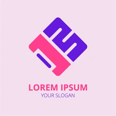 紫とピンクの正方形のロゴ, ロゴ, ロゴマーク, ロゴタイプ, ロゴテンプレート