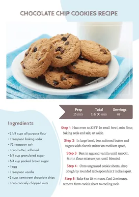 クッキーレシピ, cookie, recipe, delicious, Recipe Card template