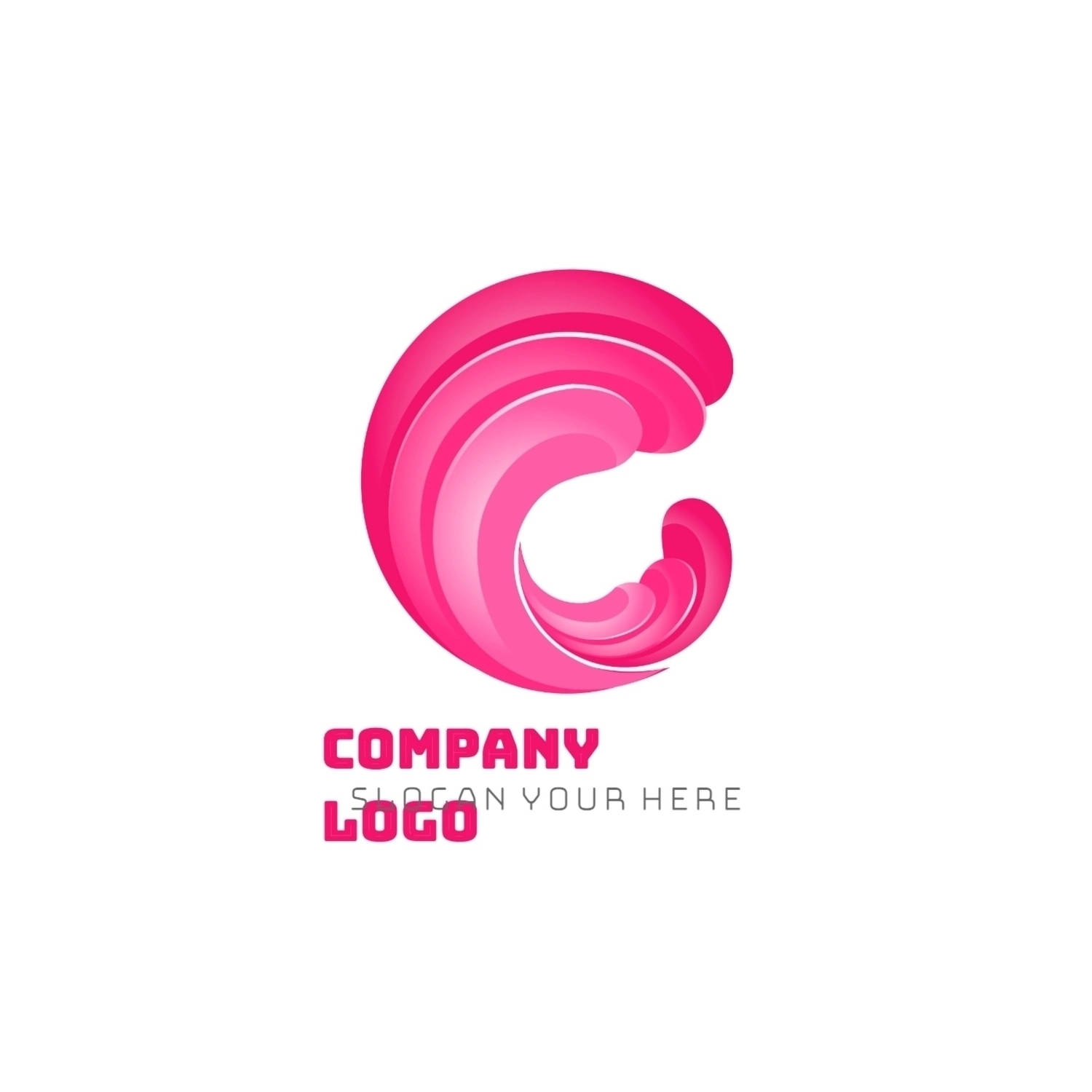 Cの形のロゴ, 白色の背景, 白地, ロゴマーク, ロゴテンプレート