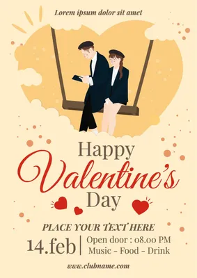バレンタインデー　ポスター, Valentine&#39;s Day, Valentine, Poster, Poster template