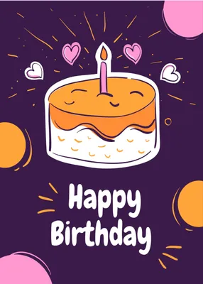 ケーキの誕生日カード, birthday, cake, Whole cake, Birthday Card template