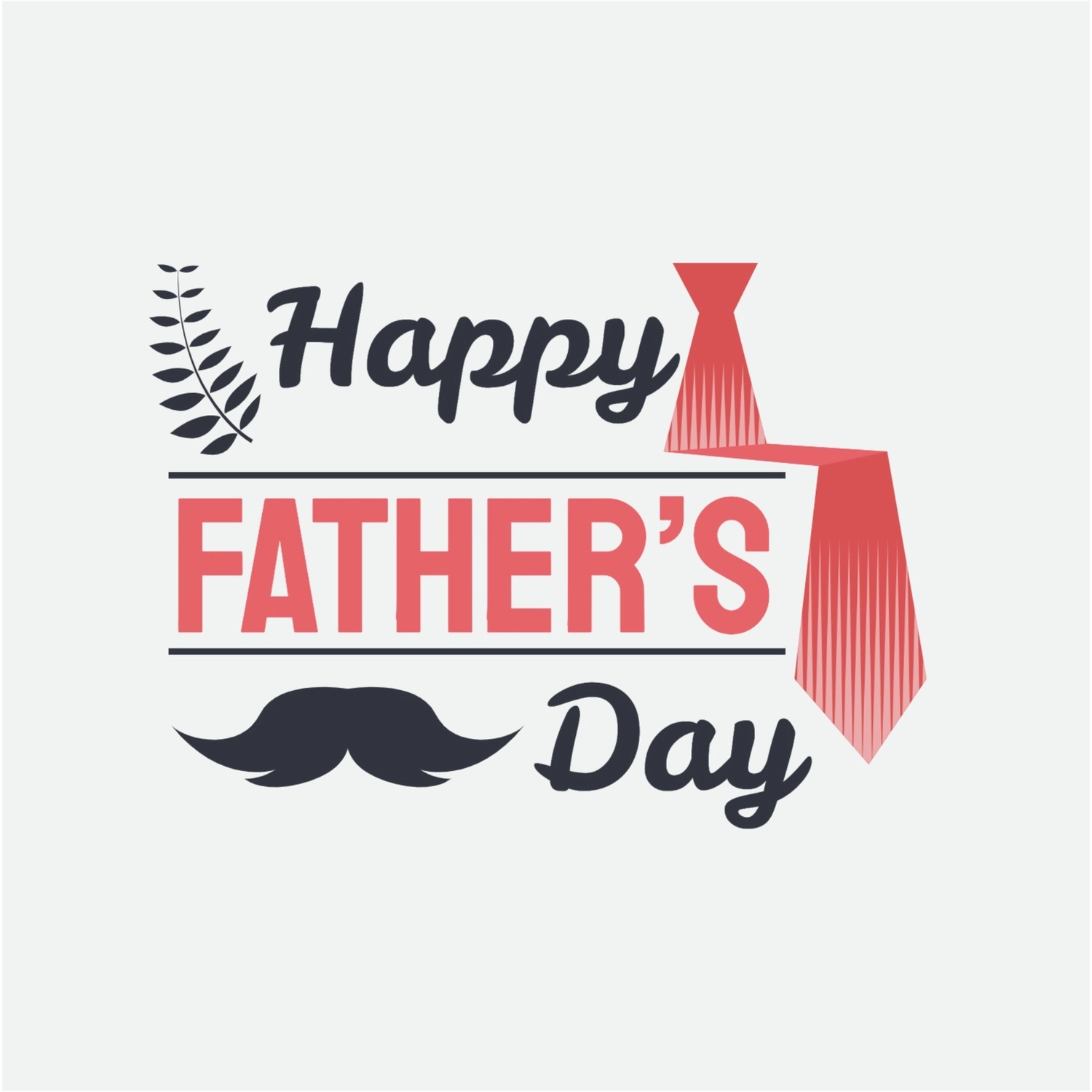 ネクタイと口髭の父の日ロゴ, ネクタイ, 父の日, 父の日, ロゴテンプレート