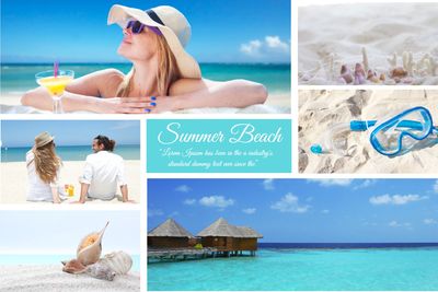 Photo Collage template 3883, Photo, collage, Tropical, Photo Collage template