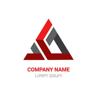 赤と黒の直線的なロゴ, logo, Logo, Logotype, Logo template