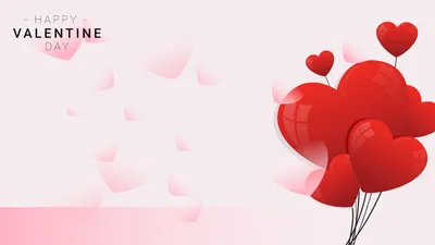 バレンタイン　ハートの風船, love, heart, cute, Zoom Virtual Background template