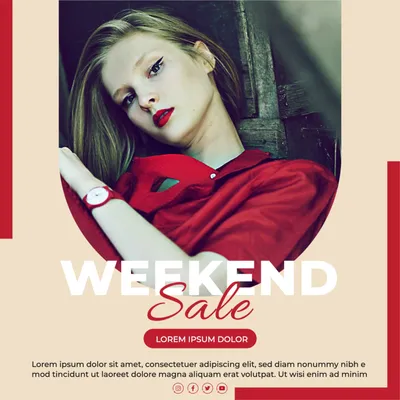 週末スペシャルセール, Sale, Bargain, event, Instagram Post template