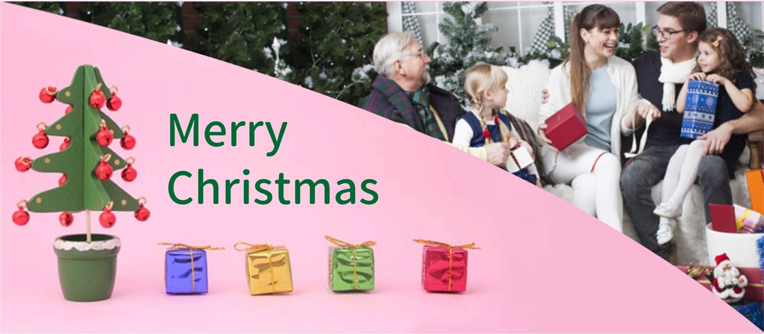 家族写真とクリスマスツリーのFacebook向けカバー, 外國人, 12月, 橫寫, 臉書封面 模板