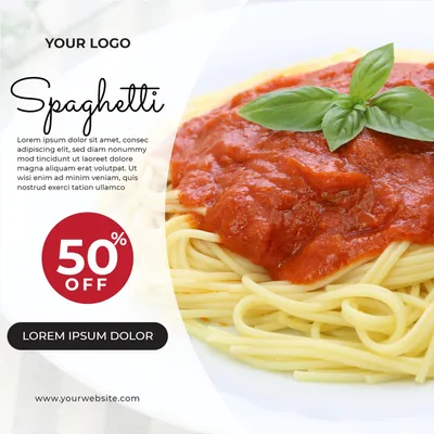 Instagram Post template 4056, pasta, spaghetti, Spaghetti, Instagram Post template