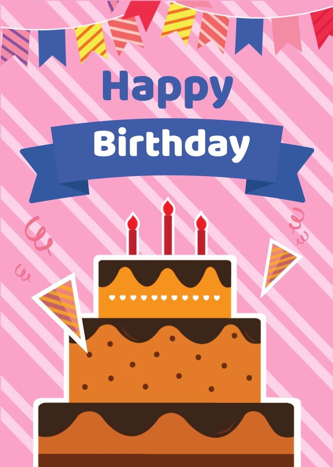 誕生日カード　バースデーケーキ, 誕生日おめでとう, バースデーカード, 作成, 誕生日カードテンプレート