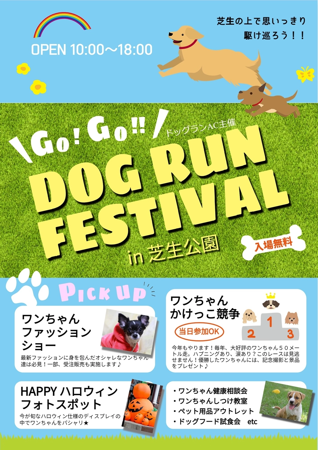 ドッグランフェスティバル, Pets, news, DOGRUN FESTIVAL, Flyer template