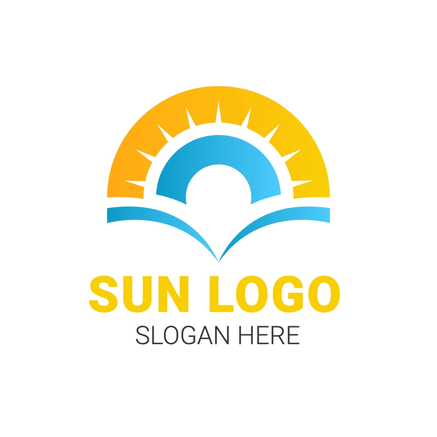 太陽のロゴ, 明るい, 作成, デザイン, ロゴテンプレート