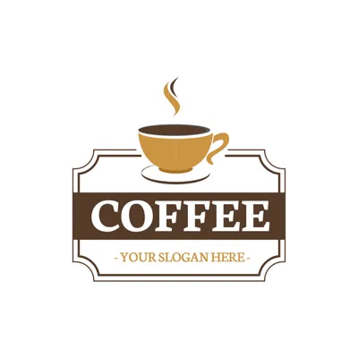 コーヒーショップのロゴ, ロゴ, ロゴマーク, ロゴタイプ, ロゴテンプレート
