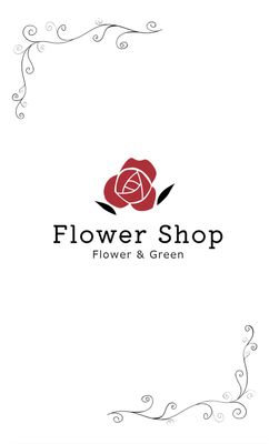 フラワーショップカード, vertical, Horizontal writing, Flower shop, Shop Card template