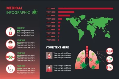 世界地図の医療インフォグラフィック, Infographic, template, Guidelines, Infographic template