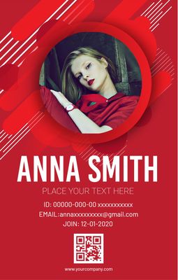 Business ID Card template 3899, shop, Clerk, Rouge, Business ID Card template