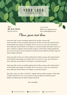 ナチュラルグリーン　, green, green, leaf, Letterhead template