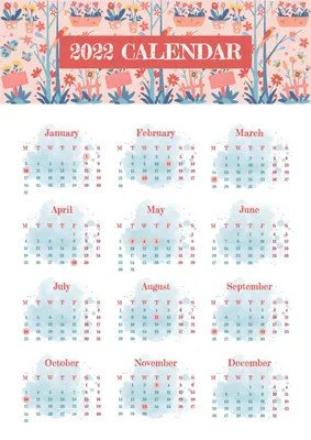 2022年お花, 2022, 2022, calendar, Calendar template