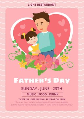 Poster template 2679, Father&#39;s Day, FATHER'S DAY, Poster, Poster template