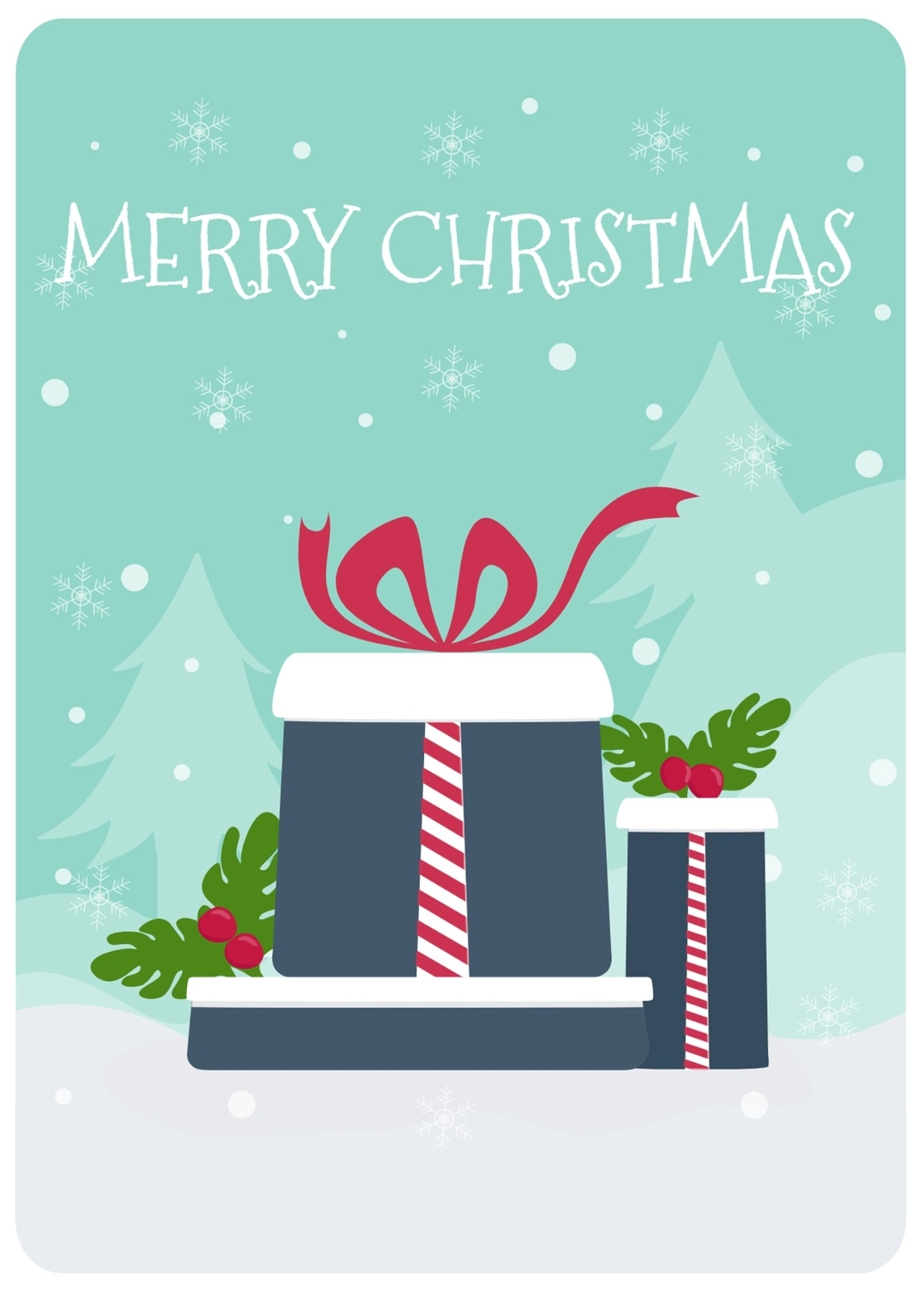 クリスマスグリーティングカード　ギフトボックス, プレゼントボックス, クリスマスカード, 作成, メッセージカードテンプレート