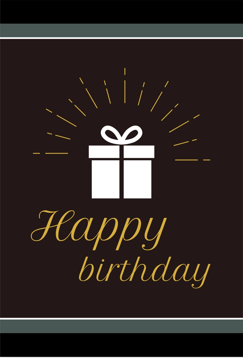 プレゼントボックスの描かれた誕生日カード, 엽서, 만들기, 디자인, 생일 카드 템플릿