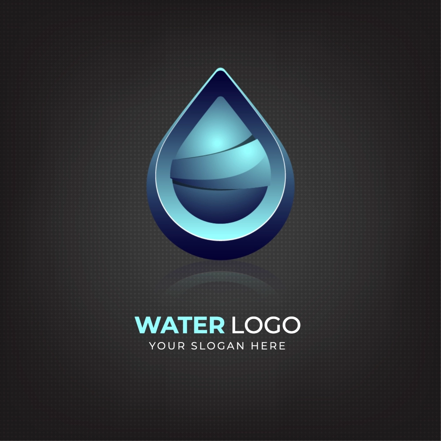 水滴のロゴ, 緑, 作成, デザイン, ロゴテンプレート