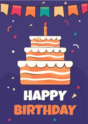 3段の誕生日ケーキ, 3 segments, cake, Have a dream, Birthday Card template