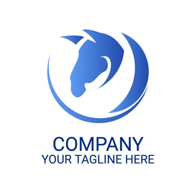 青い動物の頭のようなロゴ, logo, Logo, Logotype, Logo template