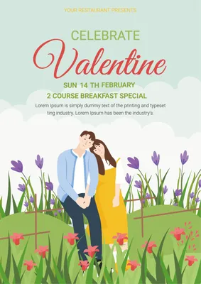Poster template 3162, Valentine, Couple, Couple, Poster template