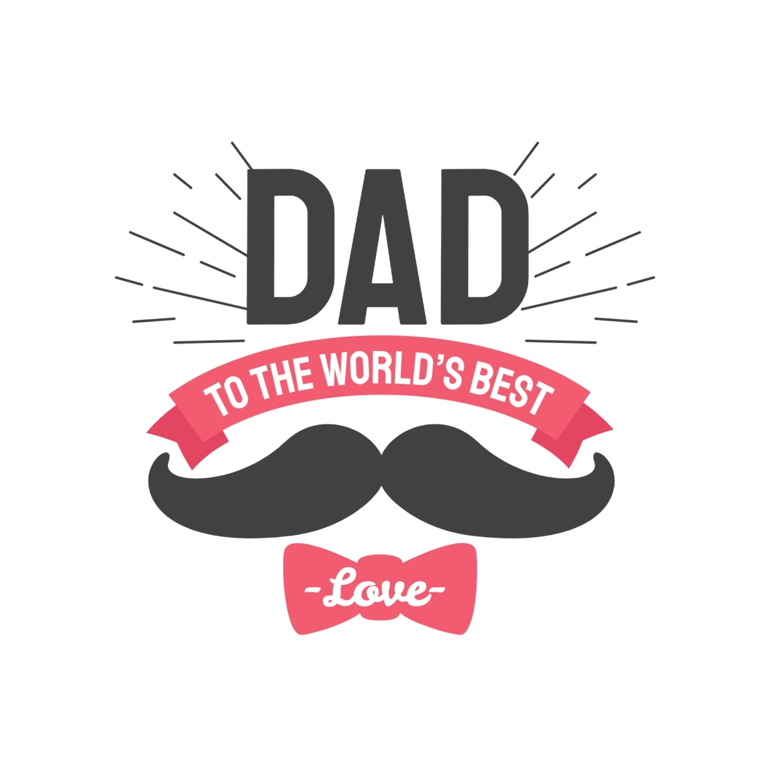 髭の父の日ロゴ, パパ, 作成, デザイン, ロゴテンプレート