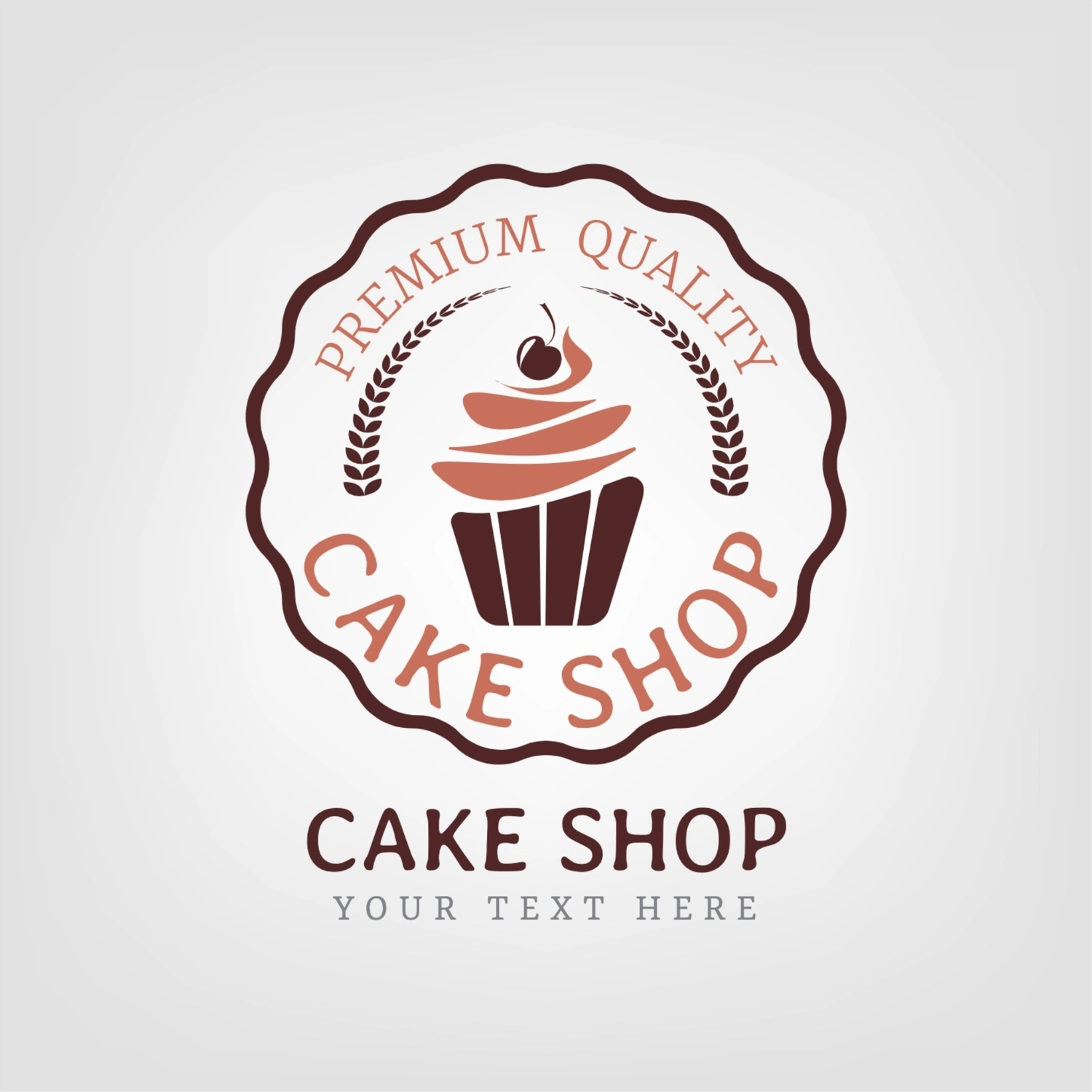 ケーキ屋のロゴ, かわいい, 作成, デザイン, ロゴテンプレート