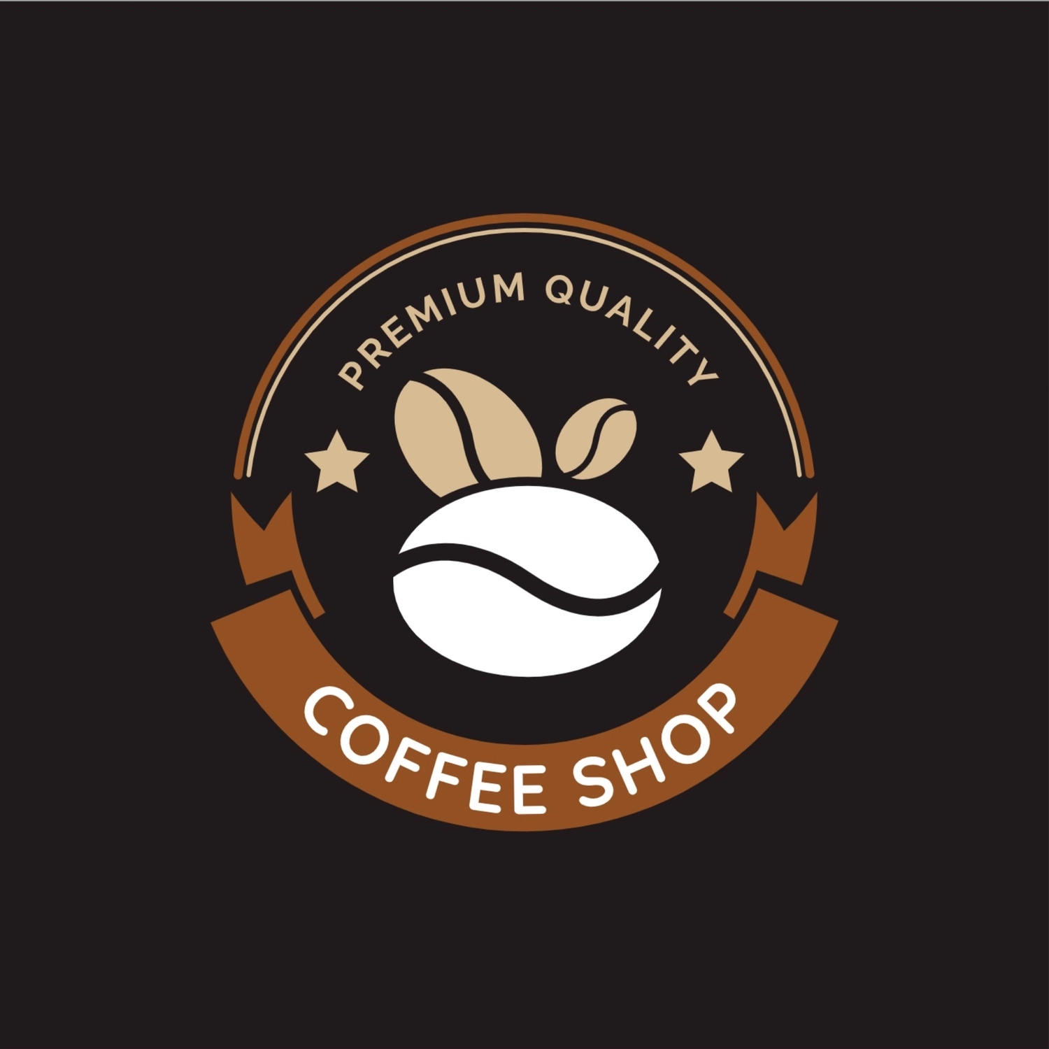 コーヒーのロゴ, かっこいい, 作成, デザイン, ロゴテンプレート