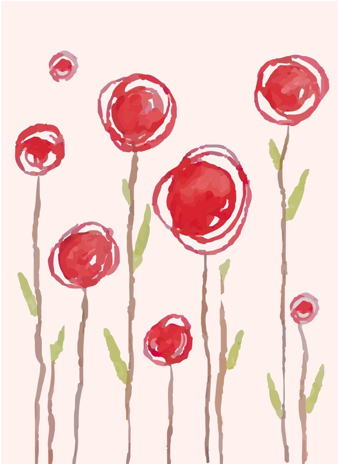 バレンタインデーグリーティングカード　赤い花, ピンク背景, 作成, デザイン, メッセージカードテンプレート