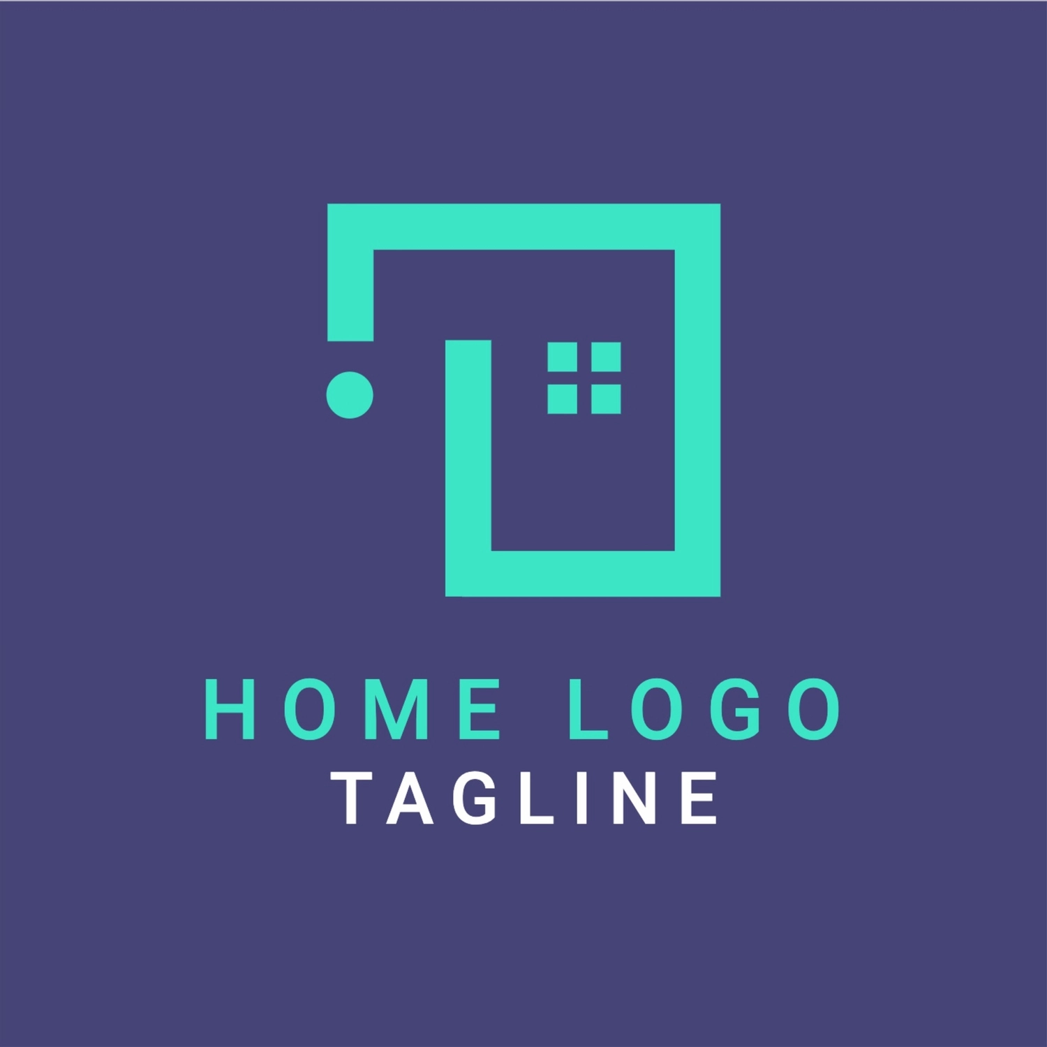 四角い不動産のロゴ, 綠色的, 符號標記, 標記, 商標 模板