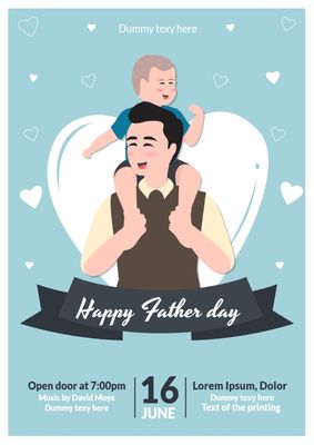 Poster template 2670, Father&#39;s Day, FATHER'S DAY, Poster, Poster template