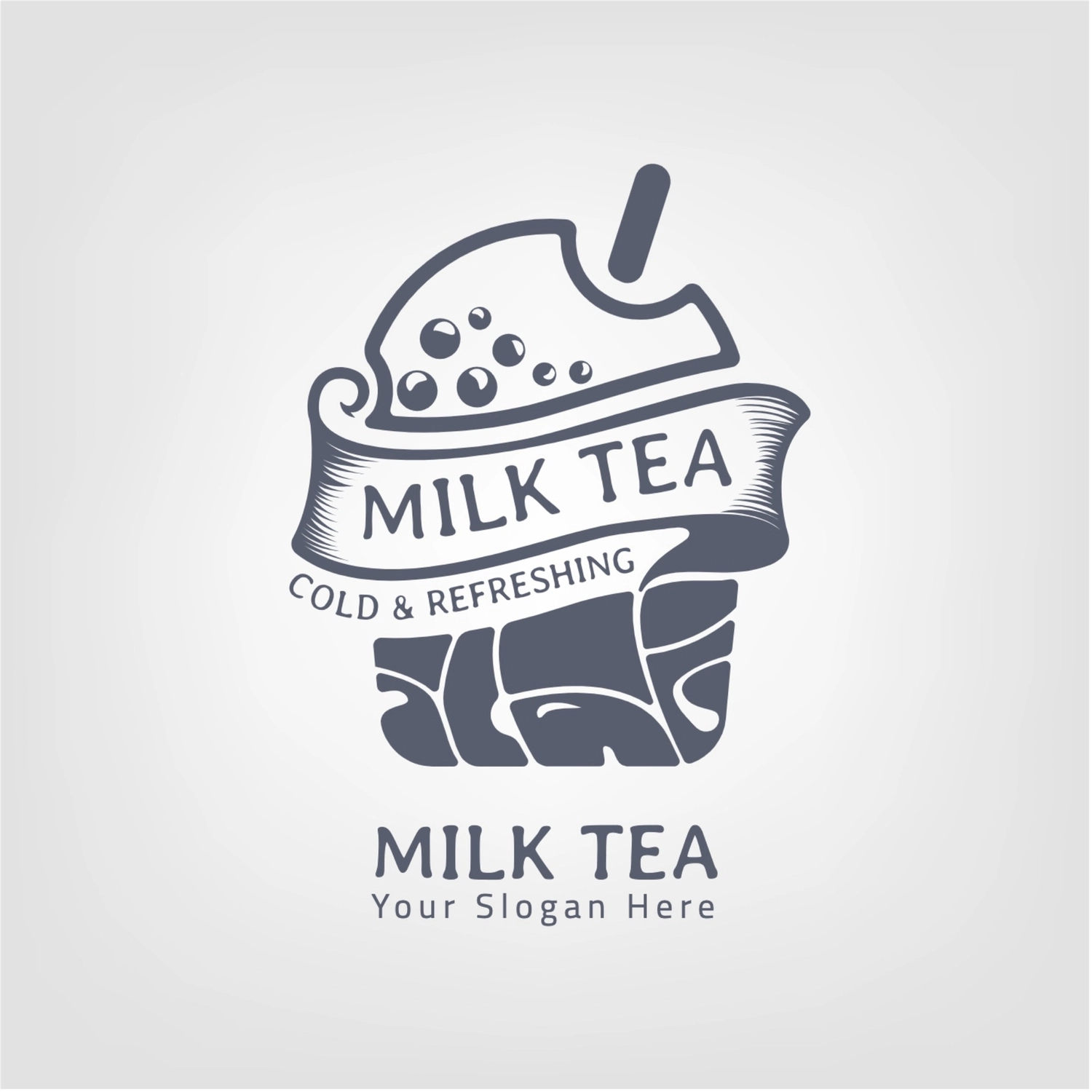 ミルクティーのロゴ, おしゃれ, 作成, デザイン, ロゴテンプレート