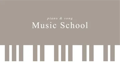 ミュージックスクールショップカード, beside, Horizontal writing, Music school, Shop Card template