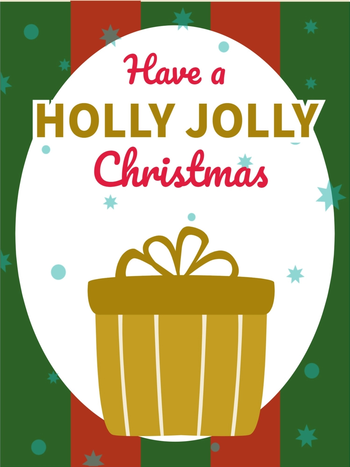 Have a HOLLY JOLLY Christmas, グリーティングカード, グリーティング, ハガキ, メッセージカードテンプレート