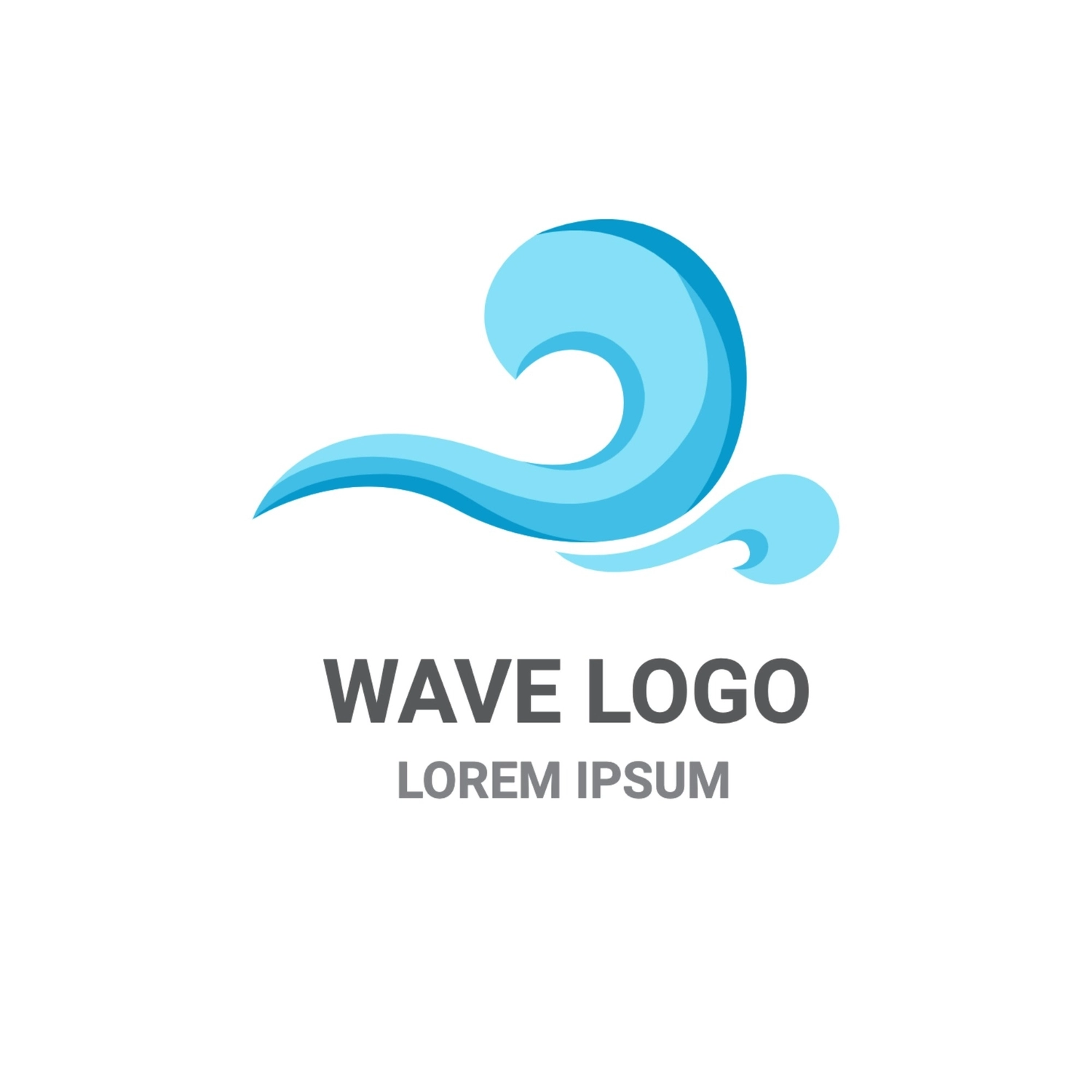 波のロゴ, 風, 作成, デザイン, ロゴテンプレート