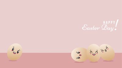ハッピーエッグ, 卵, たまご, ピンク, Zoomバーチャル背景テンプレート