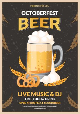 10月のイベント　ビール, Beer, October, Festival, Poster template